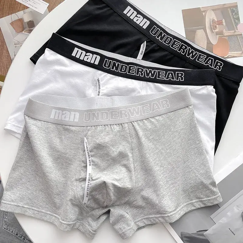 Mens Underwear 3PCS Pure Cotton Boxer Shorts Comfortable Breathable Underpants Male Panties Boxershorts Men Plus Size 4XL Briefs — image 1