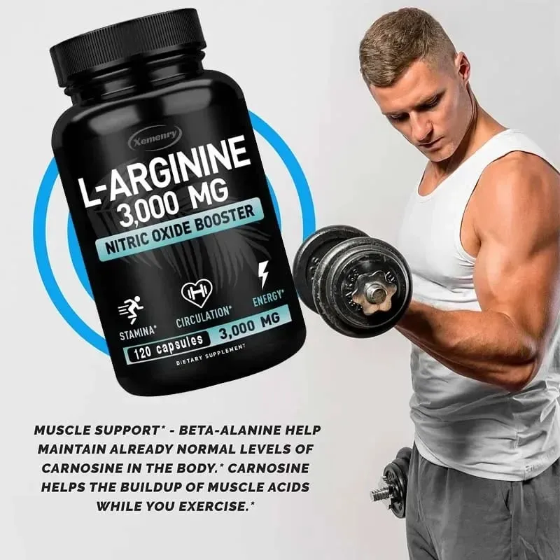 L-Arginine - Strengthen Muscles Improve Blood Circulation and Boost Energy Endurance and Athletic Performance — image 7