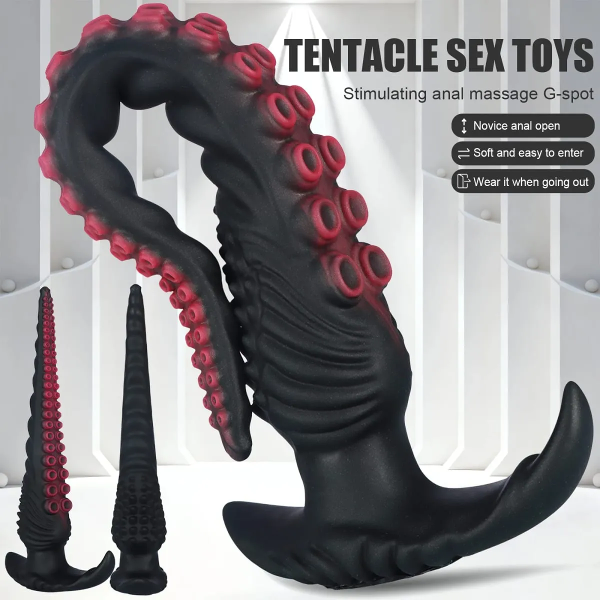 Superยาวขนาดใหญ่Anal PlugแฟนตาซีTentacle Anal Trainer Dilatorปลั๊กหนาDildo Big Butt Plugเพศของเล่นสำหรับผู้หญิงผู้ชายbutt Plug — image 3