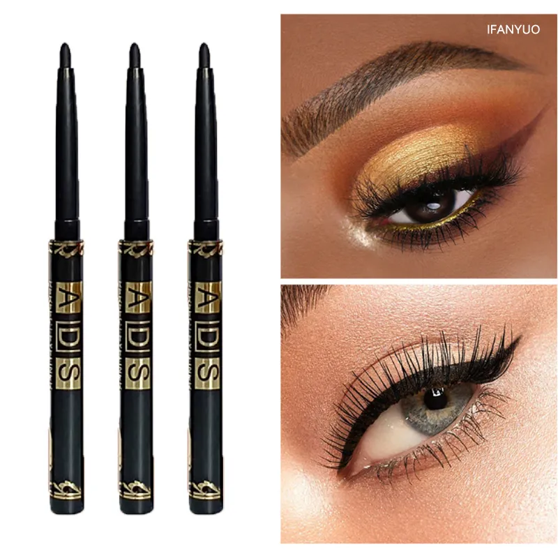 3Pcs Quick-dry Eyeliner Pencil Lasting Smooth Matte Eye Liner Waterproof Anti Smudge Liquid Eyeliner Pen Eyes Makeup Cosmetics — image 4