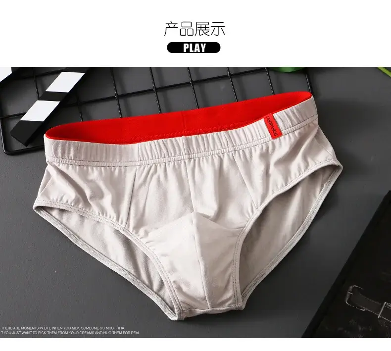 1/3PCS männer Slips Aus Reiner Baumwolle Hohe Qualität Bequeme Unterhose Atmungsaktive Shorts Unterwäsche Dessous Höschen Calcinha Cuecas — image 7