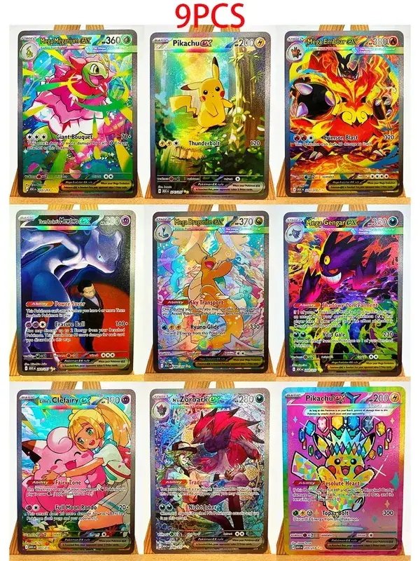 Pokemon PTCG ASC Gengar Dragonite Celebi Legetøj Hobby Hobby Samleobjekter Spilsamling Anime-kort