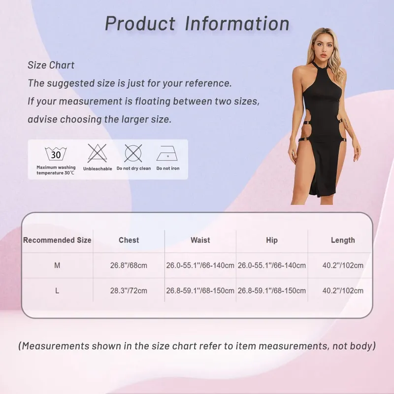 Sleeveless Womens Sides Split Bodycon Dress Sexy Pole Dance Costume Summer Black Adjustable Strappy High Cut Dresses Party Club — image 6