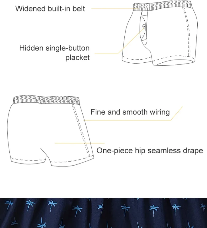 Shorts boxer de algodão masculino, roupa íntima masculina com padrão impresso, shorts estilo universitário, roupa de verão respirável e confortável — image 9