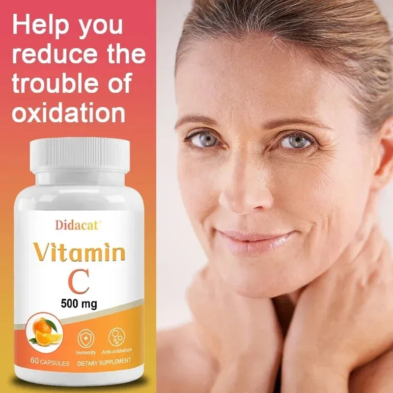 Vitamin C 500 mg 120 Capsules - High Absorption Antioxidant Supplement Immune System and Collagen Supplement Non-GMO — image 6