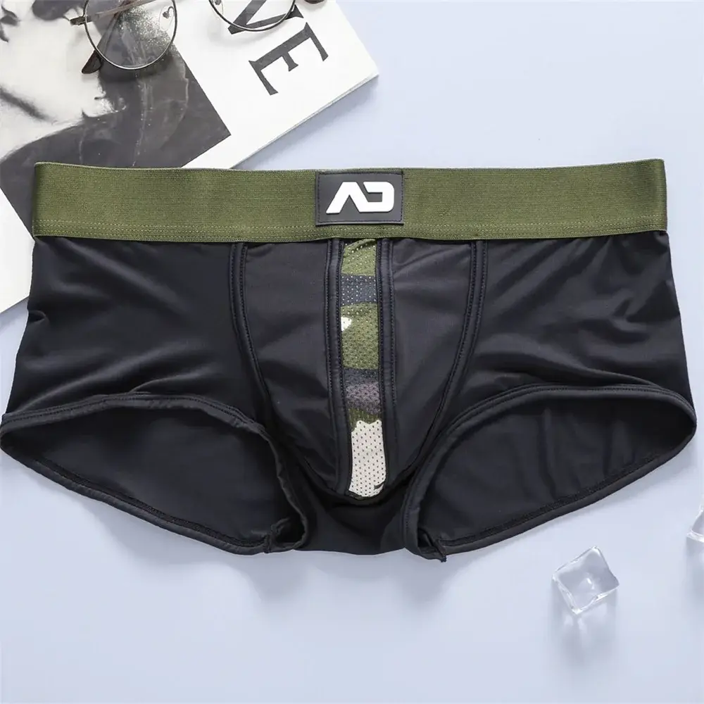New men's boxers low-rise elastic three-dimensional pocket comfortable boxers AD4-M300