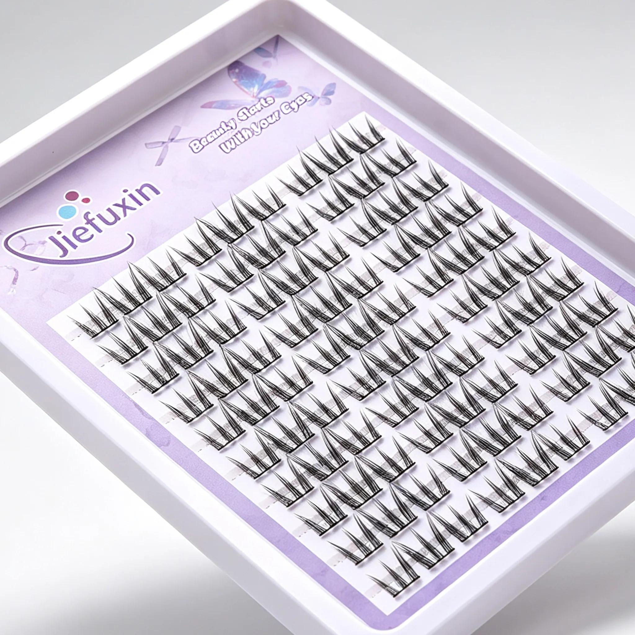 Cat‑Paw Cluster Lashes DIY Extension Kit False Eyelashes Soft Lightweight Segmented Lashes for Enlarged Eye Look