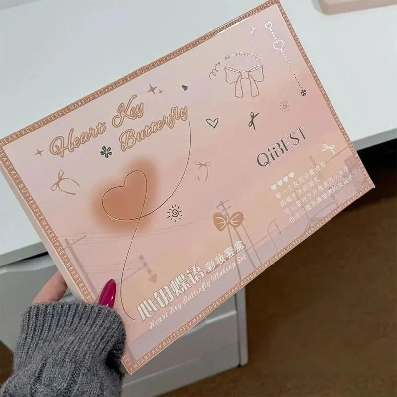 Makeup Gift Box Butterfly Bow Heart Limited Lipstick Powder Blush Makeup Gift Box Set Gifts for Women — image 2