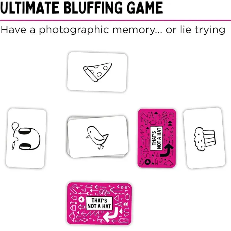 That's Not A Hat-Fun Bluffing & Memory Party Game for All Ages Components | Ideal for Family Gatherings | Great Replay Value