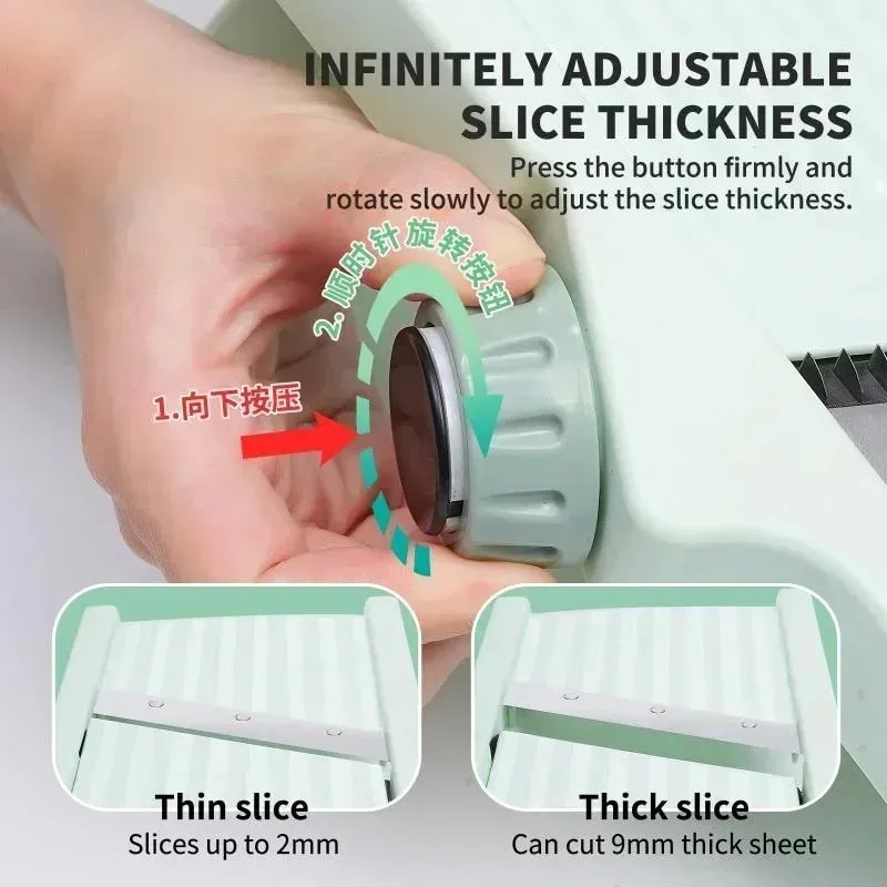 Multi-function na Vegetable Slicer Household Fruit And Vegetable Cutter Manual Adjustable Knob Lemon Potato Grater Mga Gadget sa Kusina — image 2