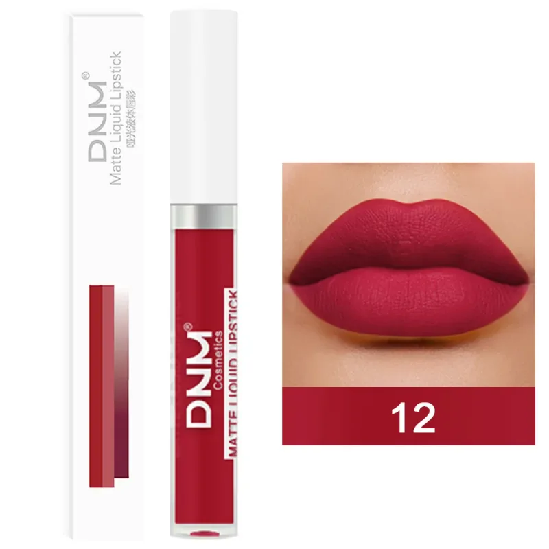 DNM 19 Warna Matte Velvet Liquid Gincu Kalis Air Tahan Lama Tidak Mudah Luntur Lipgloss Makeup Ungu Merah Bogel Tint Bibir Kosmetik — image 14