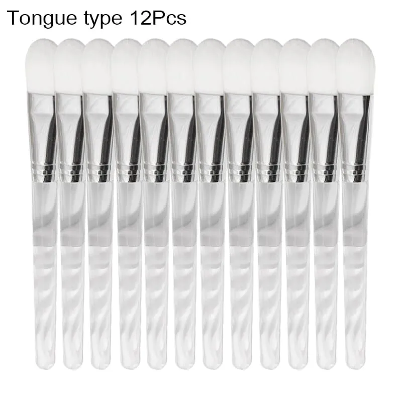 12/6/2pcs Facial Mask Brushes Set Face-Mask Applicator Soft Facial Application Brush with Clear Plastic Handle for Skin Care — image 17
