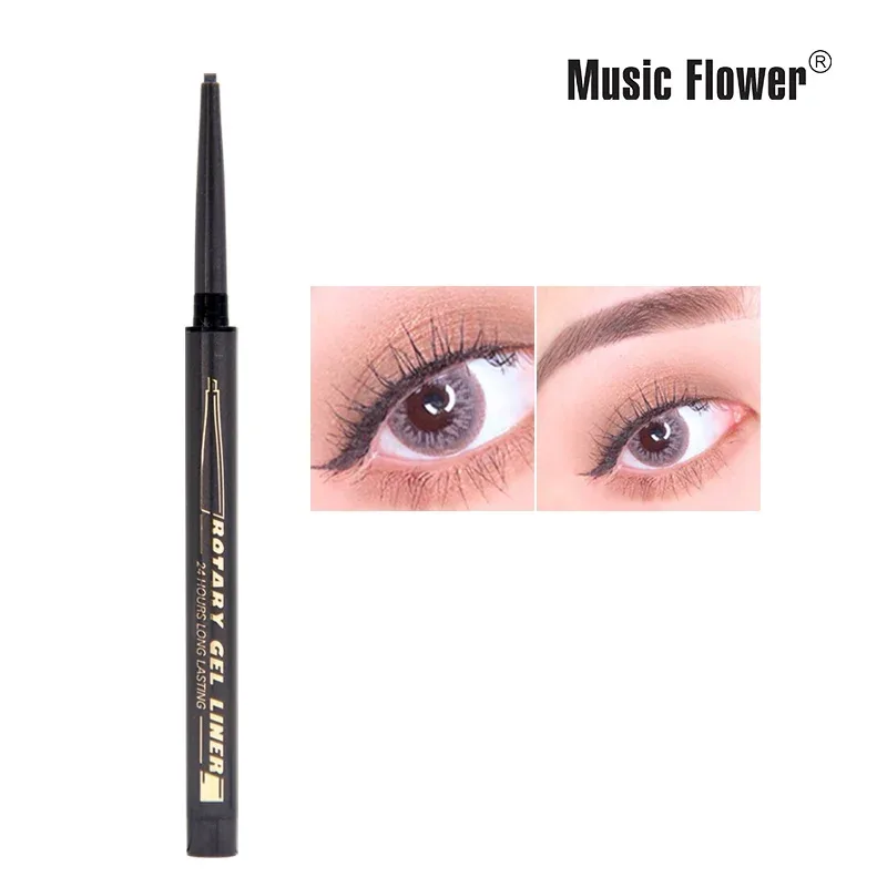 Music Flower 12 Color Gel Eyeliner Pencil Automatic Waterproof Eye Makeup Black Blue Eyleliner Long Lasting Shimmer Cosmetics — image 17
