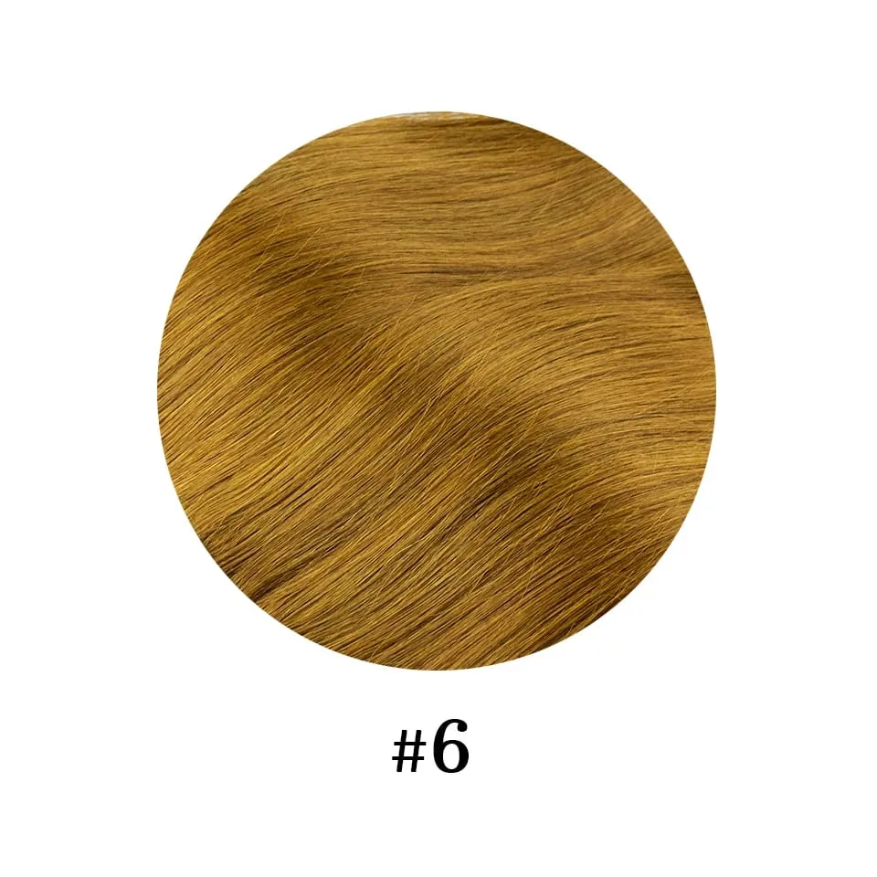 Clip in One Piece Straight 10inches with 5clips Human Hair Extension Brazilian Remy Hairpiece Clip in Hair Extensions Natural — image 13