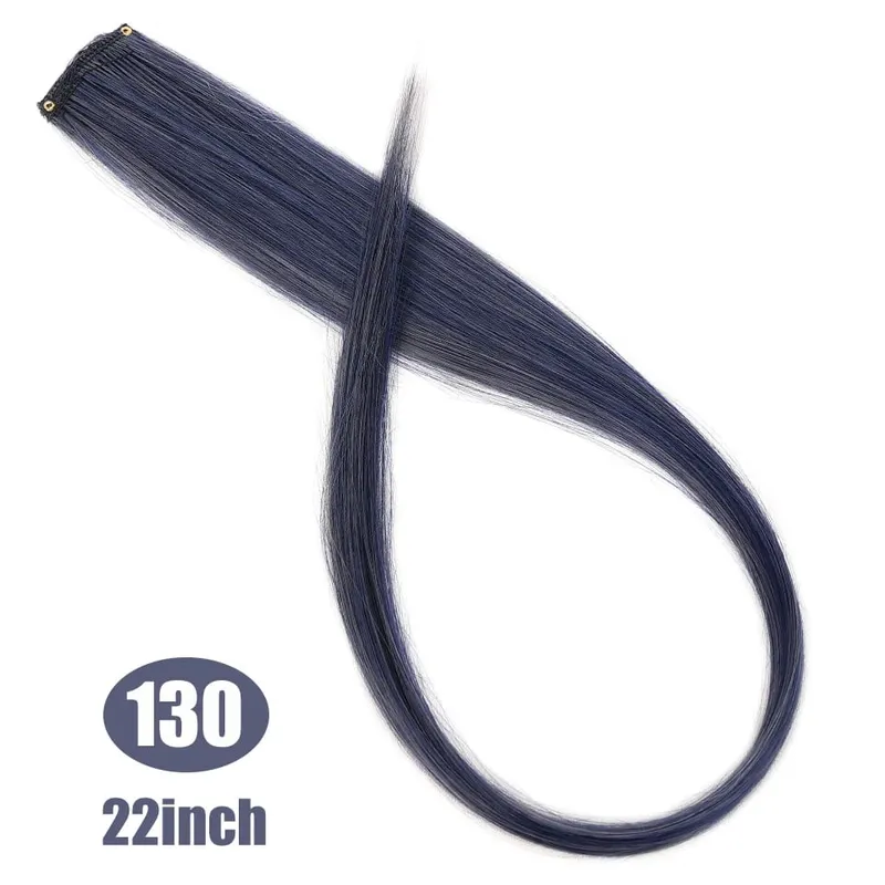 Lupu Synthetic Long Straight Rainbow Highlight Colored Hair Extensions Clip In Fake Hair Pieces For Women Heat Resistant — image 42