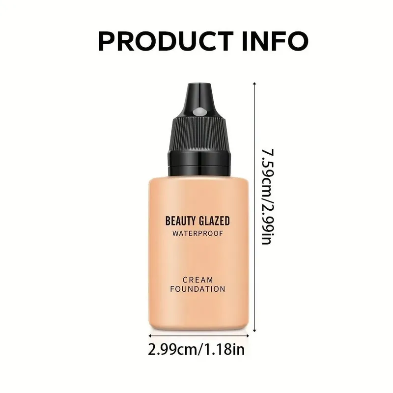 2024 New Foundation +Puff set Liquid Matte Full Coverage Foundation Waterproof Matte Natural Foundation With Blue Thumb Puff — image 6