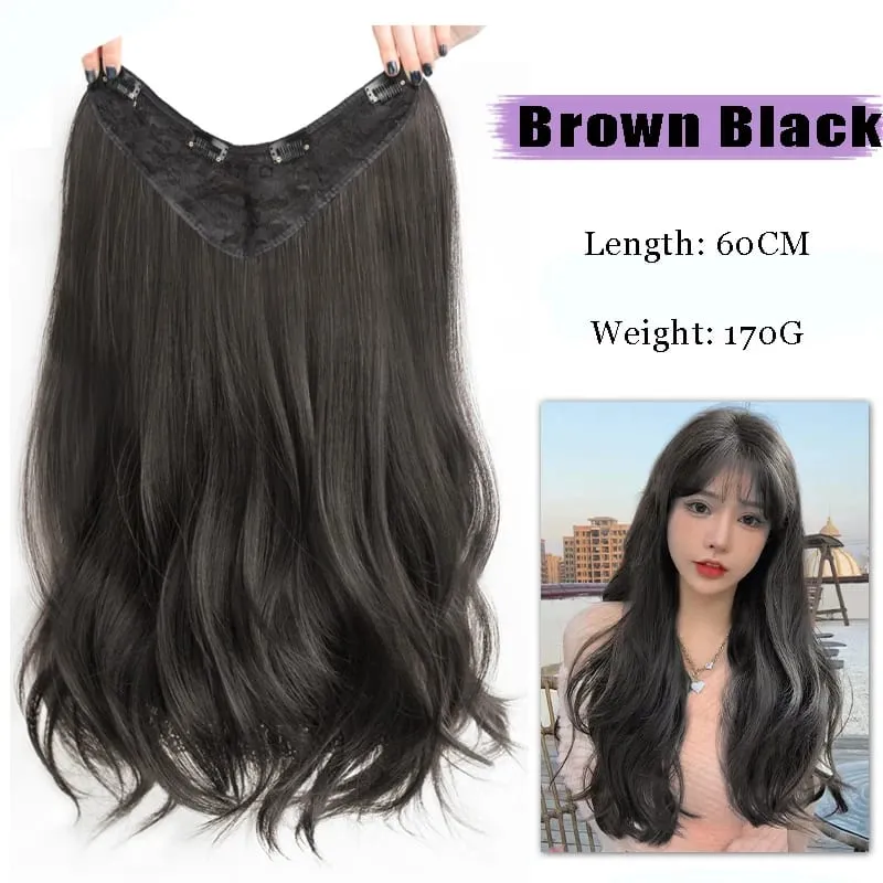Part Synthetic Clip In Hair Extension Long Thick Curly Natural Blonde Flase Hair Hairpieces For Women Heat Resistant — image 28