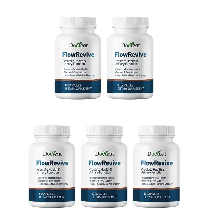 Docteat FlowRevive Prostate & Urinary Support Capsules with Saw Palmetto Pumpkin Seed and Pygeum Bark Extract - 60 Capsules — image 8