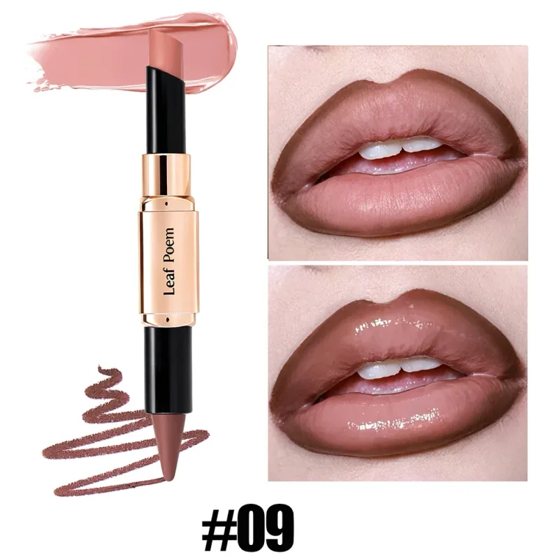 Dual‑Head Matte Lipstick Lip Liner Pen 2‑in‑1 Lip Definer & Lip Color Stick Smooth Lip Makeup for Daily Party Use — image 15