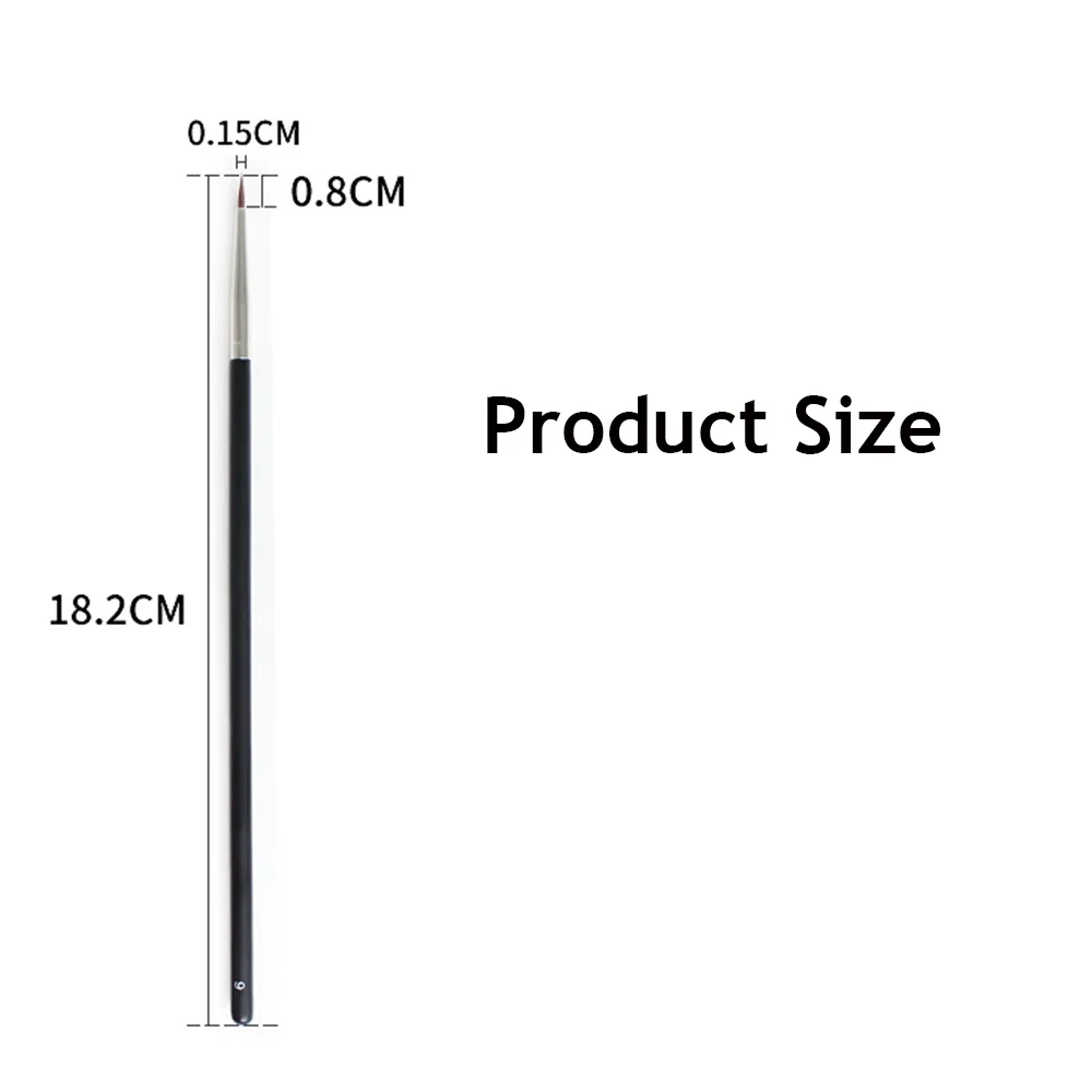 Hot Eye Tools Makeup Brushes Fine Mink Hair Black Eyeliner Brush Eyeliner Pen Eyebrow Cream Brush — image 5