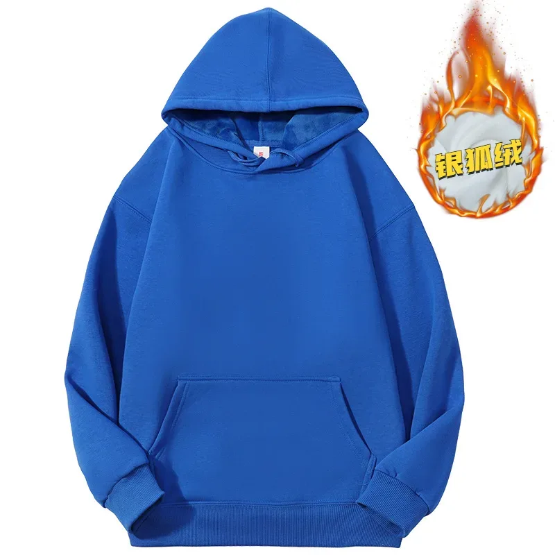 Customized Your Brand Logo DIY Design 600GSM Mens Hoodies High-quality Women Sweatshirt Solid Color Cotton Loose Streetwear — image 55