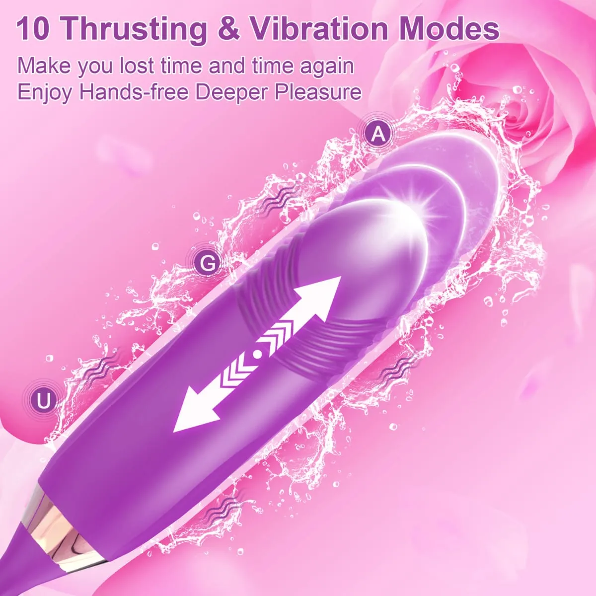 Rose-Thrusting Saugen Vibrator Für Frauen G-punkt Dildo Nippel Anal Stimulator Lecken Vibratoren Erwachsene Sex Spielzeug Spiele Mann paare — image 3