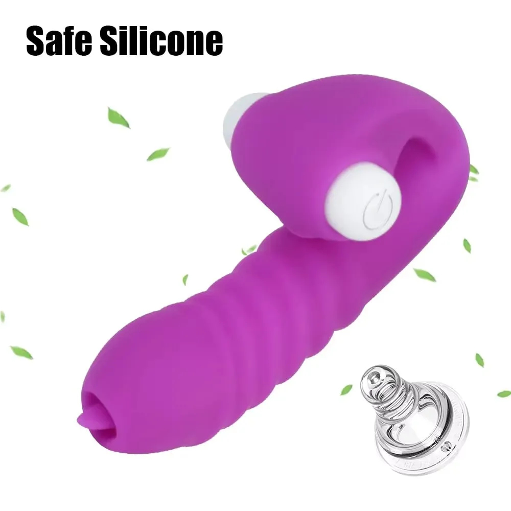 Finger Hülse Vibrator Weibliche Masturbator Klitoris Stimulieren Zunge Lecken Vagina Massager Erotische Sex Spielzeug Für Frauen Produkte — image 5