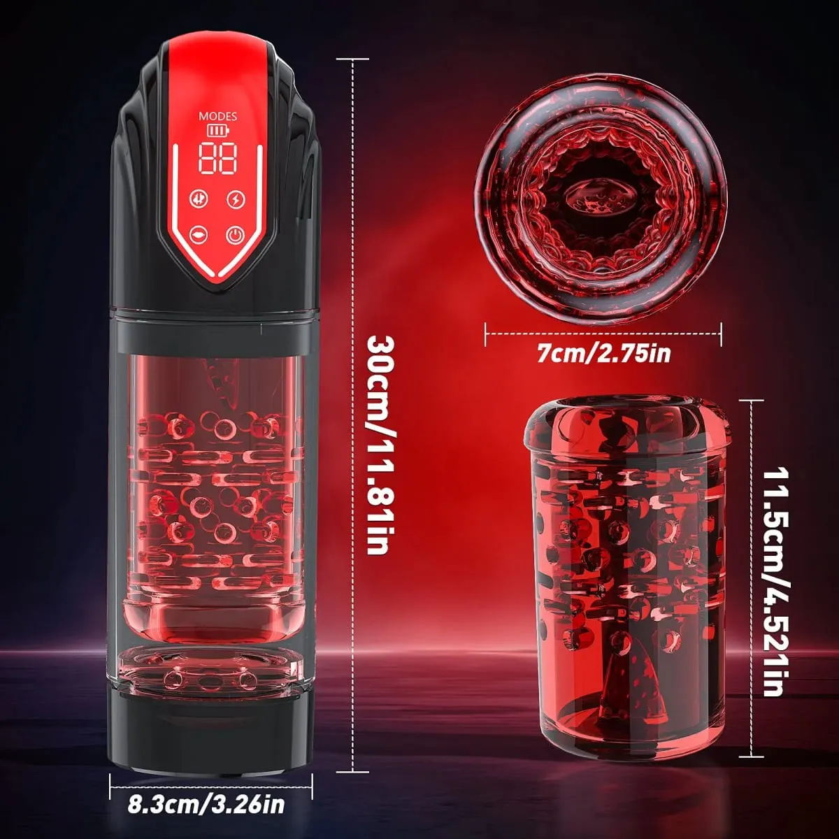 Neue LCD Automatische Saugen Lecken Masturbator Tasse 9 Thrusting Rotierenden Tasche Pussy Pumpen & Vergrößerer Stroker Blowjob Penis Pumpe — image 6