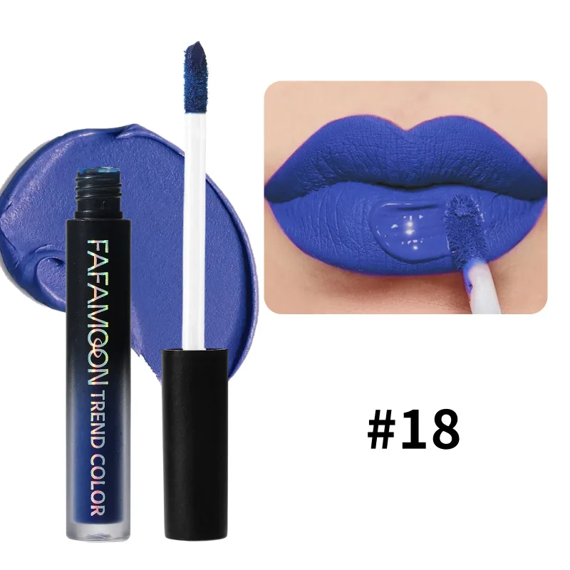 Non Stick Cup Liquid Lipstick 18 Colors Nude Pigment Lasting Lip Gloss Matte Finish Resistant To Fading Waterproof Lip Cosmetics — image 19