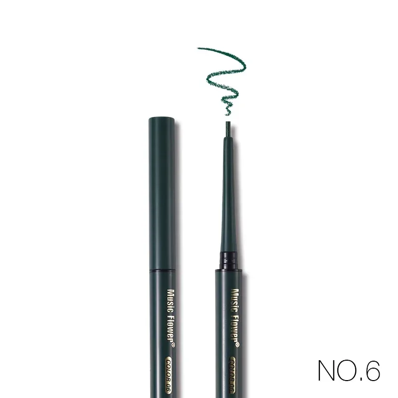 Music Flower 12 Color Gel Eyeliner Pencil Automatic Waterproof Eye Makeup Black Blue Eyleliner Long Lasting Shimmer Cosmetics — image 11