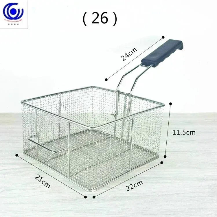 Stainless Steel Fryer Screen French Fries Frame Square Filter Net Encrypt Colander Shaped Frying Basket Fryers Meshed — image 35