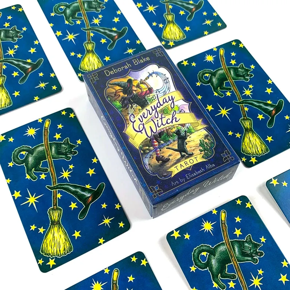 1 Box Everyday Witch Tarot Deck with Guidebook - 78 Card Set Witchcraft Themed Party Game Practical Magic Tarot Cards