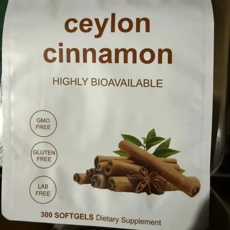 300ks ceylonských skořicových měkkých gelů Pure Ingredients Doplněk stravy pro vyváženou výživu Podpora imunity Snadné trávení