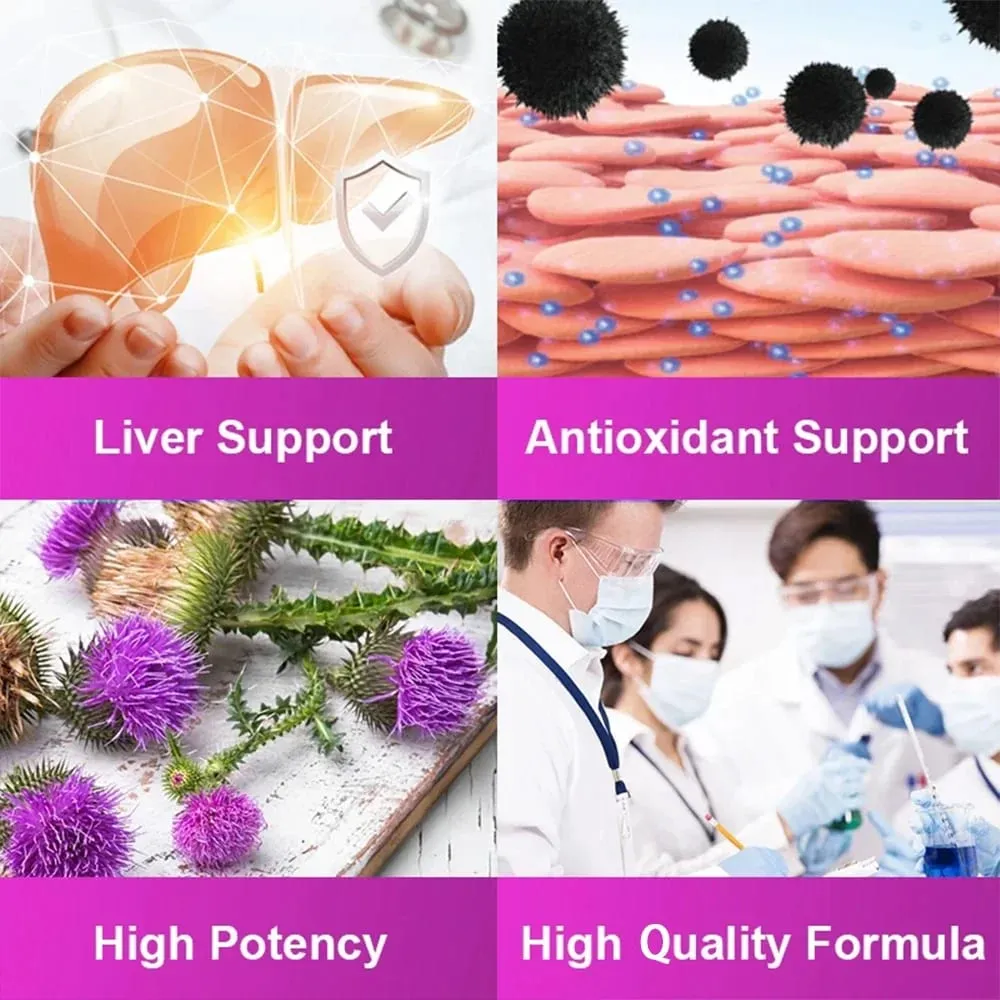 Fatty Liver Cleanse and Liver Detox Supplement with Milk Thistle Extract-for Men and Women Supports Liver Health Heart Health — image 3