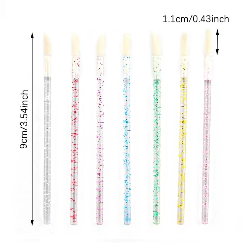 Hot Sale 50 Pcs Crystal Lip Brush Removing Cleaning Mascara Applicator Makeup Lip Brushes for Eyelash Extension Tools maquillaje — image 2