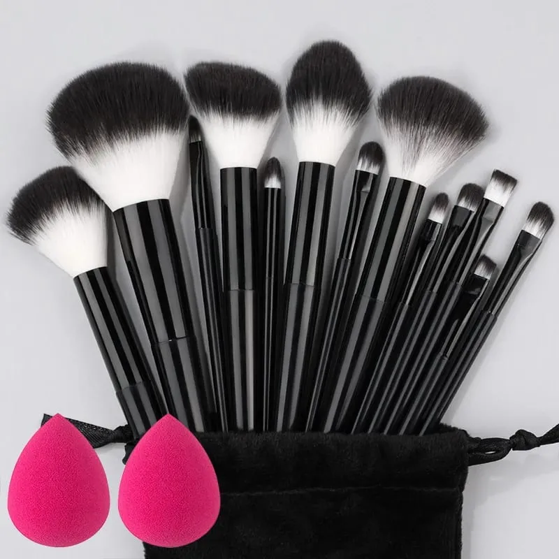 10/14Pcs Makeup Brushes Set EyeShadow Foundation Women Cosmetic Loose Powder Blush Super Soft Blending Make Up Brush Beauty Tool — image 30