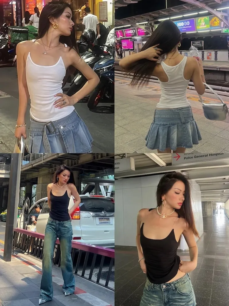 Women Ypro Ribbed Invisible Strap Tank Top Camis Tee — image 3