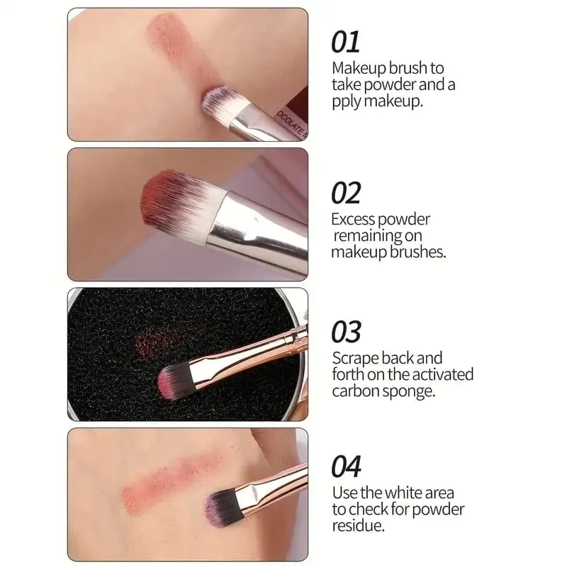 Makeup Brushes Cleaner Sponge Dry Cleansing Make Up Brushes Cleaner Eye Shadow Eyebrow Blush Color Removal For Outdoor Travel — image 4