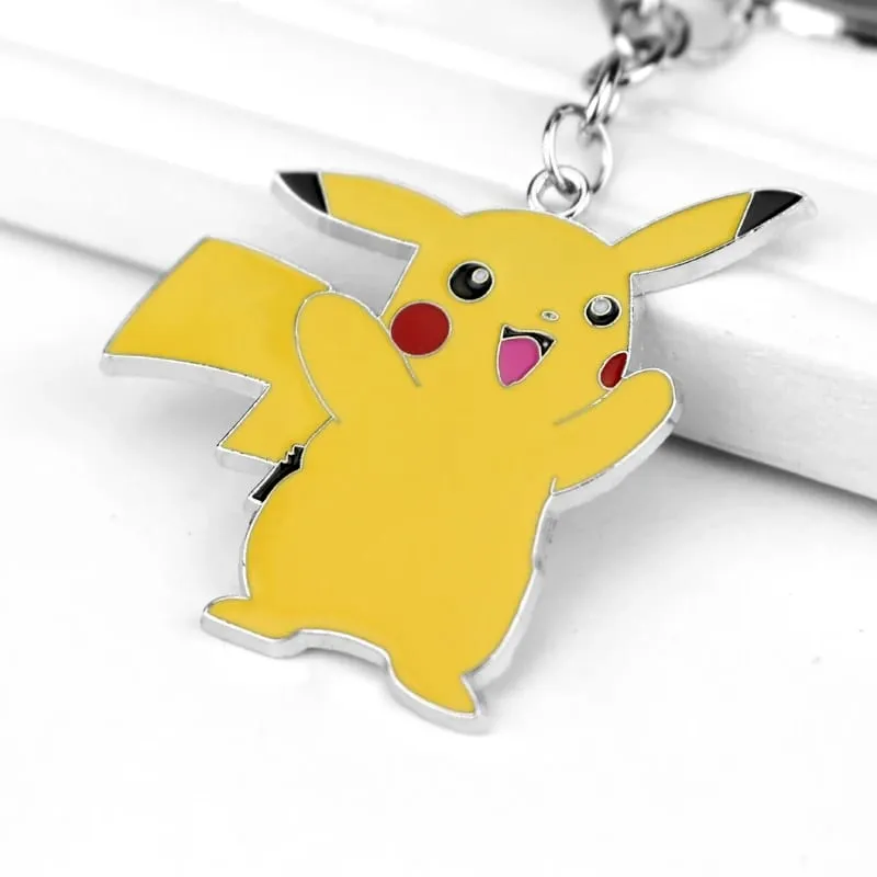 Anime Pokemon Keychain Cute Pikachu Metal Keychain Pendant Gift For Fans Unisex Jewelry — image 3