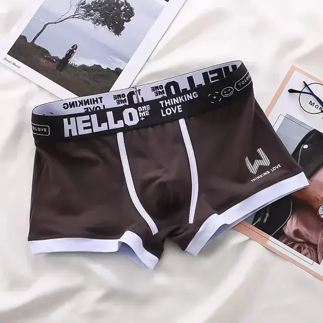 1/4 pièces sous-vêtements pour hommes Boxer en coton sous-vêtements pour hommes Boxer pantalon respirant U convexe sous-vêtements pour hommes Sexy grande taille — image 12
