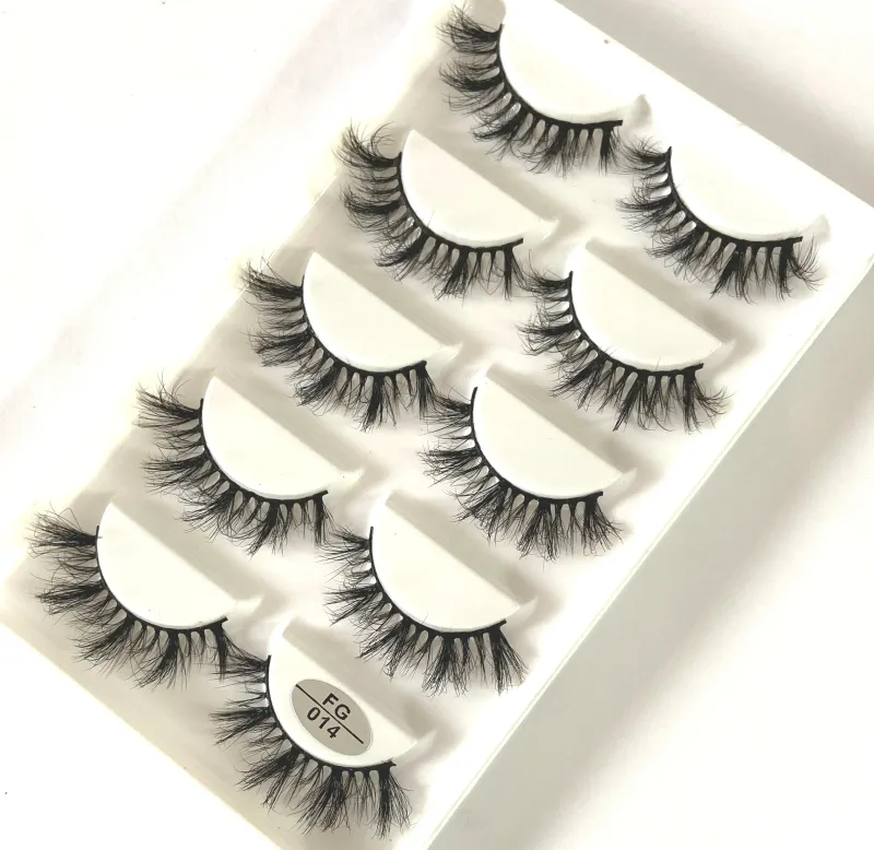 5Pairs Handmade Mink Lashes Short False Eyelashes Dense Natural Long Messy Eye Lashes Reusable Stage Makeup Eyelashes — image 28