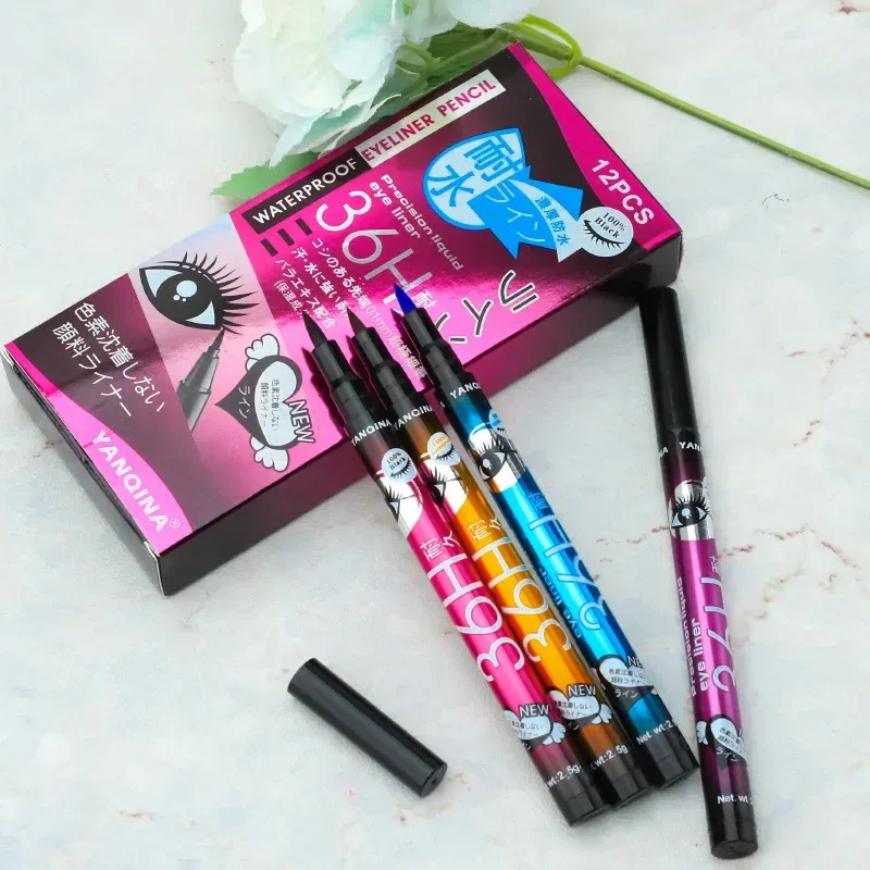 36H Black Quick-drying Eyeliner Waterproof Liquid Eye Liner Pen Long Lasting Smooth Pencil Not Blooming Eyes Makeup Cosmetics — image 5