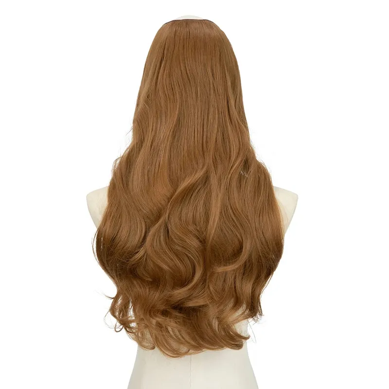 Premium Synthetic U-Part Clip In Hair Extension Long Thick Curly Natural Blonde False Heat Resistant Hair Hairpieces For Women — image 26