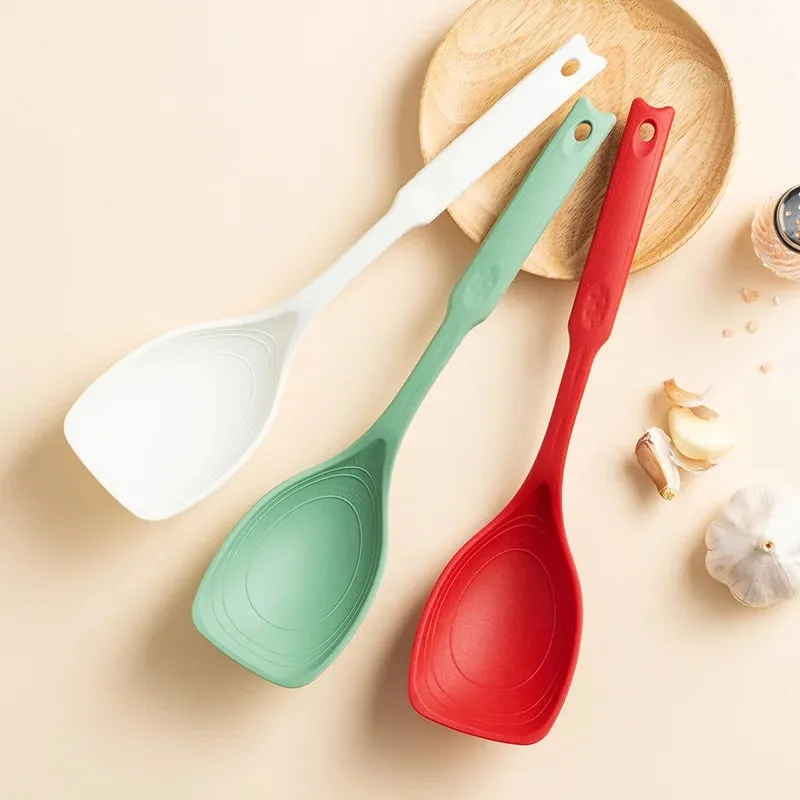 Multi-functional silicone spatula and spoon household non-stick pan special stir-frying spatula kitchen cooking spoon