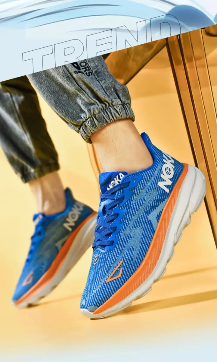 Men's Lightweight Casual Sneakers Breathable Chunky Sole Male Carbon Plate Marathon Sports Running Shoes Athletic Nonskid