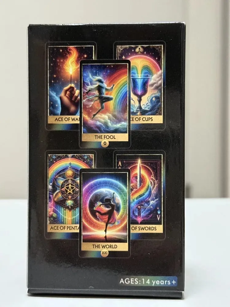 The Rainbow Tarot Cards A 78 Colorful Oracle Deck English Visions Divination Edition Borad Playing Games — image 5