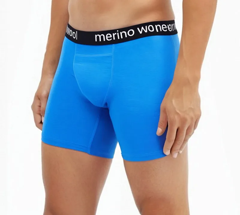Men's 100% Merino Wool Boxer Briefs Men Merino Wool Underwear Base Layer Moisture Wicking Breathable Sports Hiking Underpants