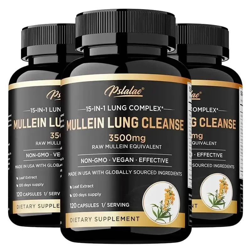 Mullein Lung Cleansing - Smoker's Respiratory Supplement Vegetarian Capsules - Lung Clearing Lung Health Immunity Supplement — image 11