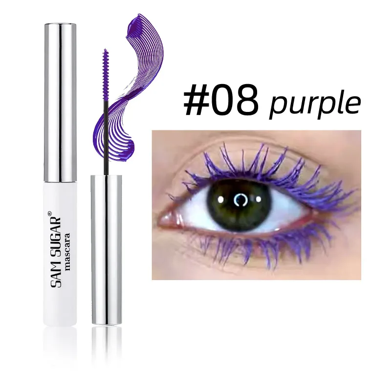 Colorful Slender Mascara Waterproof Fast Drying Curling Eyelashes Multicolor Lashes Makeup Long Lasting Blue Green Cosmetics — image 13