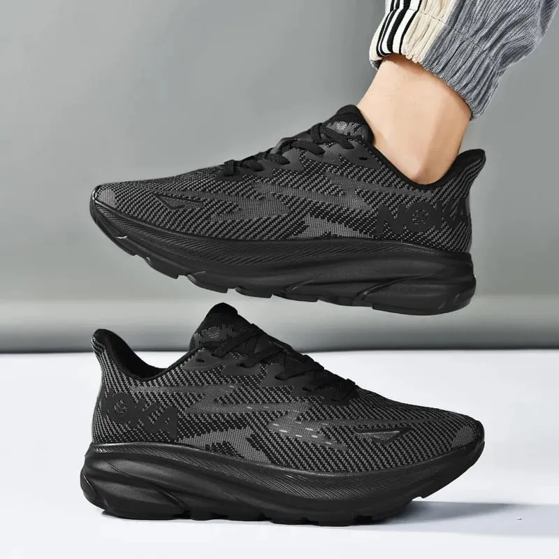Men's Lightweight Casual Sneakers Breathable Chunky Sole Male Carbon Plate Marathon Sports Running Shoes Athletic Nonskid